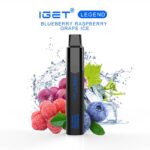 IGET LEGEND BLUEBERRY RASPBERRY GRAPE ICE – 4000 PUFFS