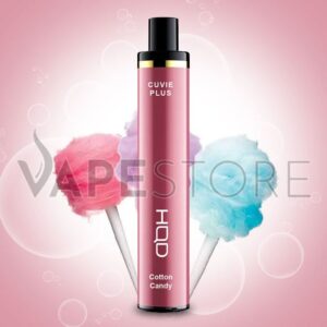 HQD CUVIE PLUS 1200 PUFFS COTTON CANDY DISPOSABLE POD VAPE