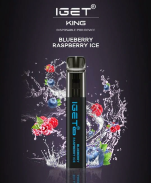 IGET KING BLUEBERRY RASPBERRY ICE – 2600 PUFFS